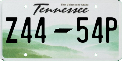 TN license plate Z4454P