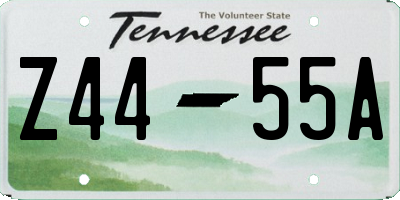 TN license plate Z4455A