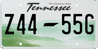 TN license plate Z4455G