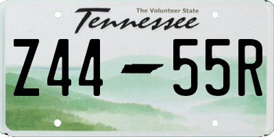 TN license plate Z4455R