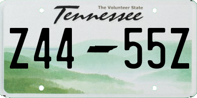 TN license plate Z4455Z