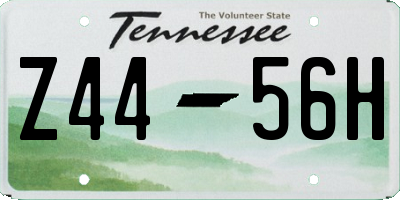 TN license plate Z4456H