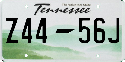 TN license plate Z4456J