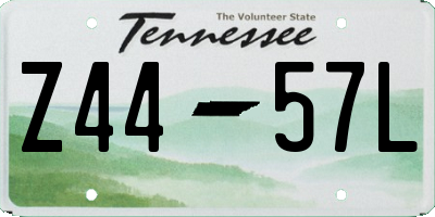 TN license plate Z4457L
