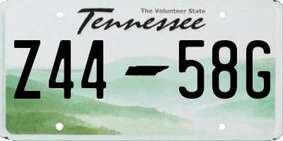 TN license plate Z4458G