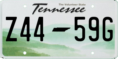 TN license plate Z4459G