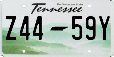 TN license plate Z4459Y