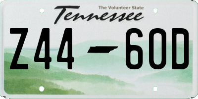 TN license plate Z4460D