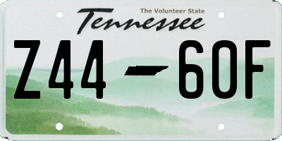 TN license plate Z4460F