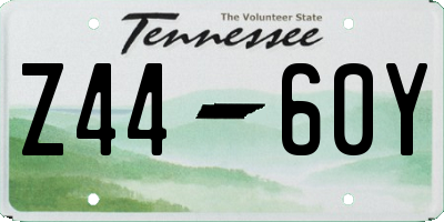 TN license plate Z4460Y