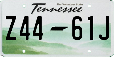 TN license plate Z4461J