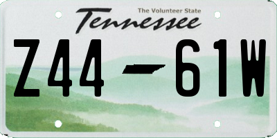 TN license plate Z4461W