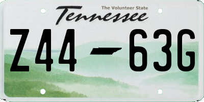 TN license plate Z4463G