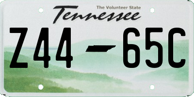 TN license plate Z4465C