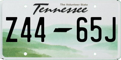 TN license plate Z4465J