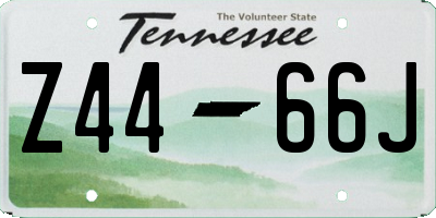 TN license plate Z4466J