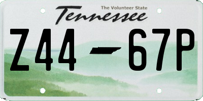 TN license plate Z4467P