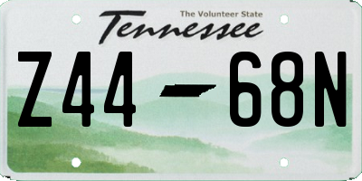 TN license plate Z4468N