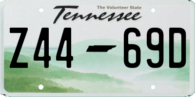 TN license plate Z4469D