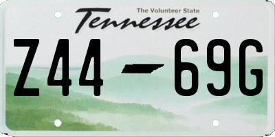 TN license plate Z4469G