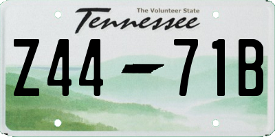 TN license plate Z4471B