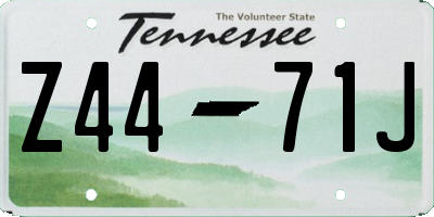 TN license plate Z4471J