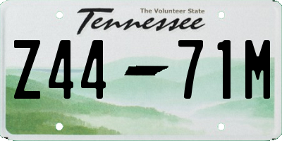 TN license plate Z4471M