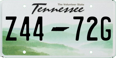 TN license plate Z4472G