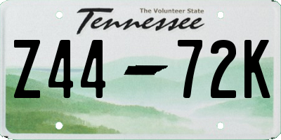 TN license plate Z4472K