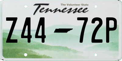 TN license plate Z4472P