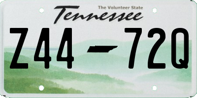 TN license plate Z4472Q