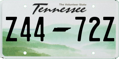 TN license plate Z4472Z