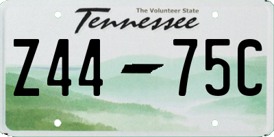 TN license plate Z4475C
