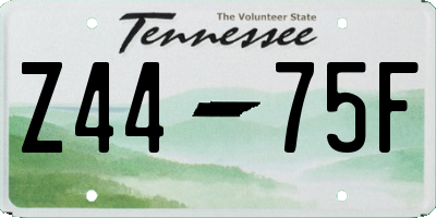 TN license plate Z4475F