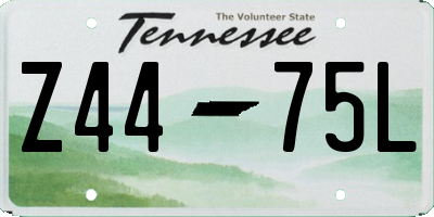 TN license plate Z4475L