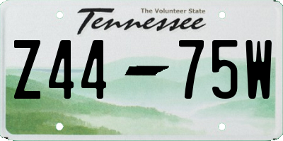 TN license plate Z4475W