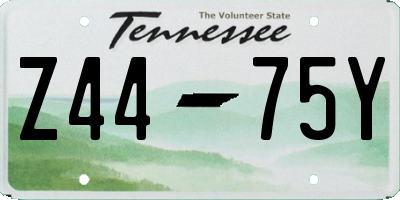 TN license plate Z4475Y