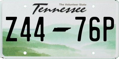 TN license plate Z4476P
