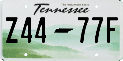 TN license plate Z4477F