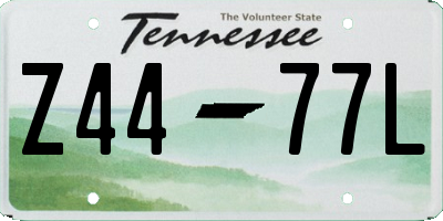 TN license plate Z4477L