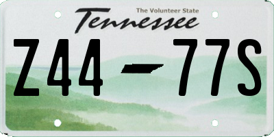 TN license plate Z4477S