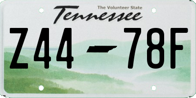 TN license plate Z4478F