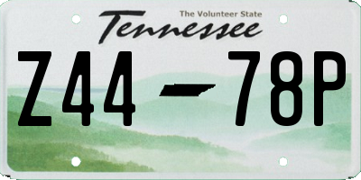 TN license plate Z4478P