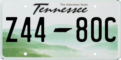 TN license plate Z4480C