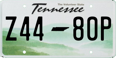 TN license plate Z4480P