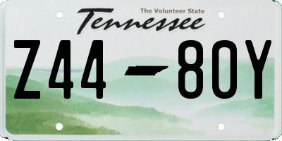 TN license plate Z4480Y