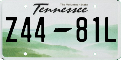 TN license plate Z4481L