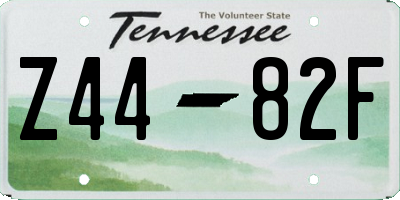 TN license plate Z4482F