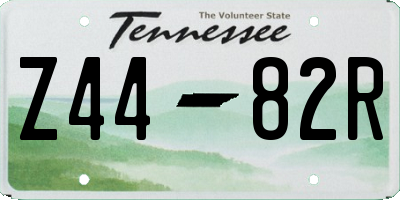 TN license plate Z4482R
