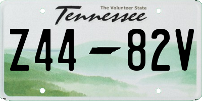 TN license plate Z4482V